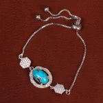 دستبند فیروزه زنانه کد 29935