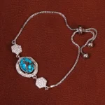 دستبند فیروزه زنانه کد 29936