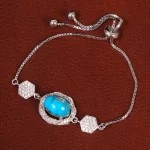 دستبند فیروزه زنانه کد 29941