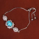دستبند فیروزه زنانه کد 29942