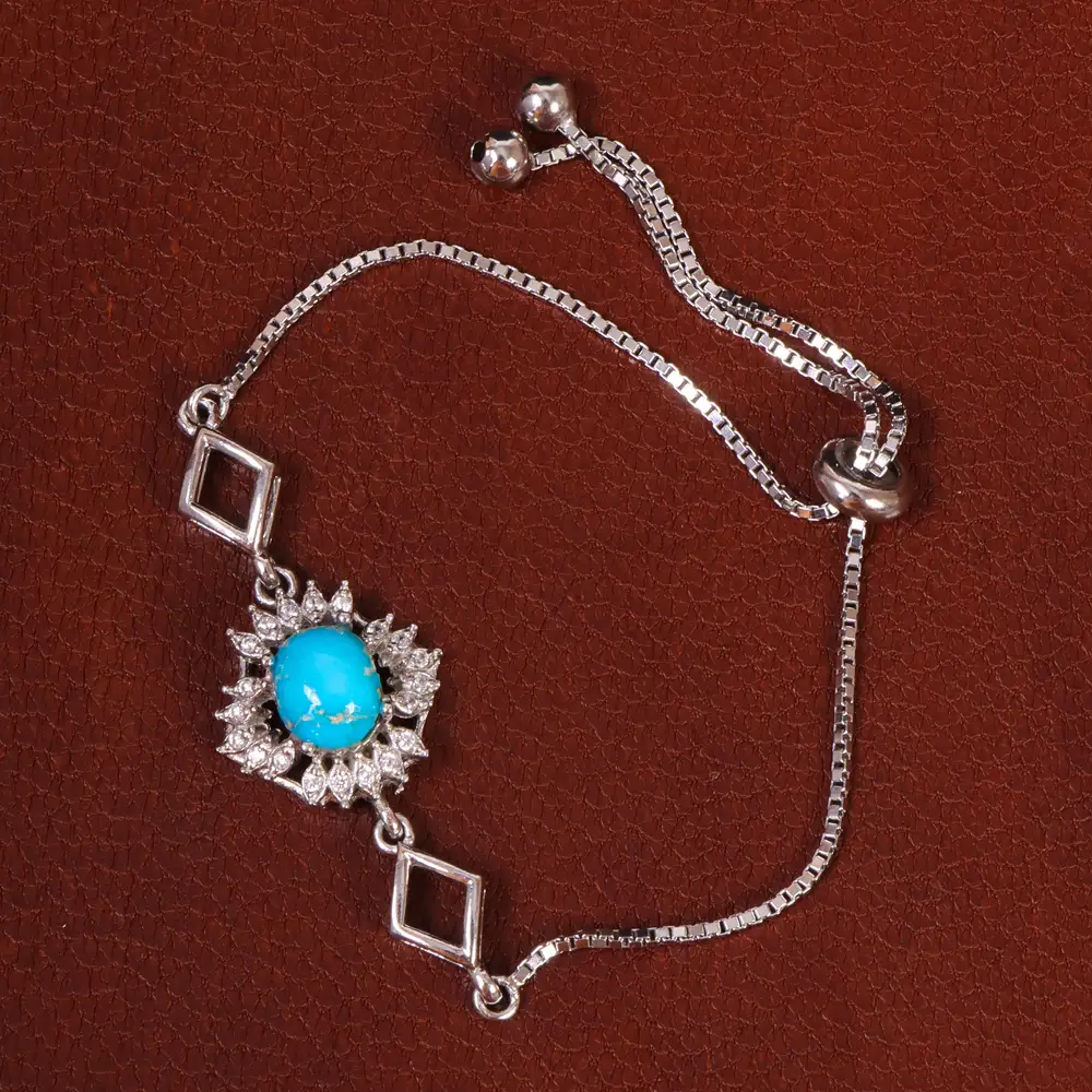 دستبند فیروزه زنانه کد 29944