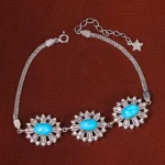 دستبند فیروزه زنانه کد 29949