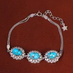 دستبند فیروزه زنانه کد 29950