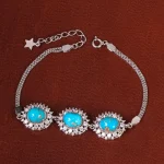 دستبند فیروزه زنانه کد 29951