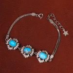 دستبند فیروزه زنانه کد 29955