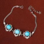 دستبند فیروزه زنانه کد 29957