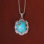 گردنبند فیروزه زنانه کد 29968