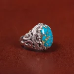 انگشتر فیروزه شجری مردانه کد 30176