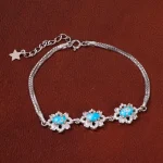 دستبند فیروزه زنانه کد 30229