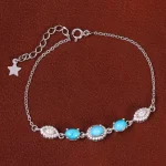 دستبند فیروزه زنانه کد 30236