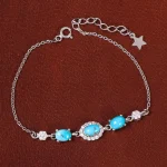 دستبند فیروزه زنانه کد 30241