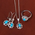 نیم ست فیروزه زنانه کد 30243