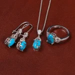 نیم ست فیروزه زنانه کد 30248