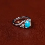 انگشتر فیروزه عجمی زنانه کد 30297