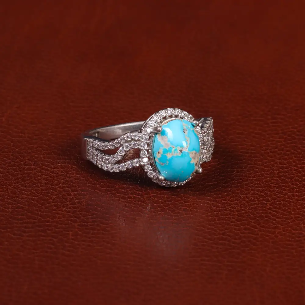 انگشتر فیروزه شجری زنانه کد 30317