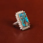 انگشتر فیروزه شجری زنانه کد 30351