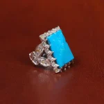 انگشتر فیروزه عجمی مردانه کد 30486