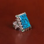 انگشتر فیروزه شجری مردانه کد 30487