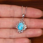 گردنبند فیروزه زنانه کد 29752