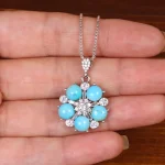 گردنبند فیروزه زنانه کد 29754