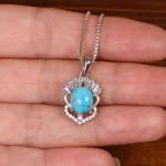 گردنبند فیروزه زنانه کد 29757