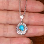 گردنبند فیروزه زنانه کد 29761