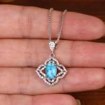 گردنبند فیروزه زنانه کد 29764