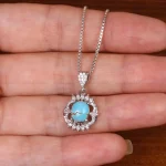 گردنبند فیروزه زنانه کد 29769