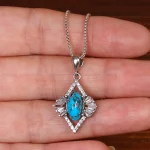 گردنبند فیروزه زنانه کد 29771