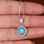 گردنبند فیروزه زنانه کد 29772