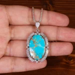 گردنبند فیروزه زنانه کد 29871