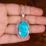 گردنبند فیروزه زنانه کد 29872