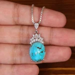 گردنبند فیروزه زنانه کد 29880