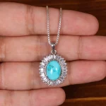 گردنبند فیروزه زنانه کد 29884