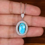 گردنبند فیروزه زنانه کد 29886