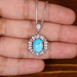 گردنبند فیروزه زنانه کد 29895