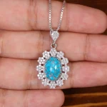 گردنبند فیروزه زنانه کد 29897