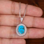 گردنبند فیروزه زنانه کد 29908