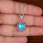 گردنبند فیروزه زنانه کد 29914