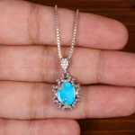 گردنبند فیروزه زنانه کد 29915