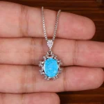 گردنبند فیروزه زنانه کد 29917