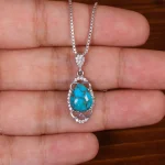 گردنبند فیروزه زنانه کد 29923