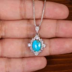 گردنبند فیروزه زنانه کد 29925