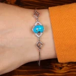 دستبند فیروزه زنانه کد 29938