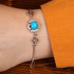 دستبند فیروزه زنانه کد 29944