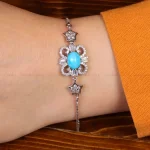 دستبند فیروزه زنانه کد 29945