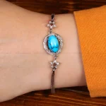 دستبند فیروزه زنانه کد 29947