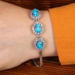دستبند فیروزه زنانه کد 29950