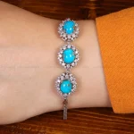 دستبند فیروزه زنانه کد 29951