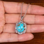 گردنبند فیروزه زنانه کد 29968